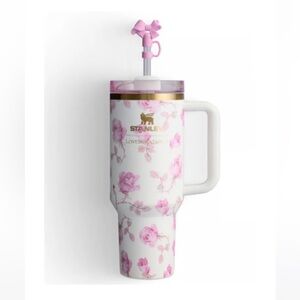 🎀🌸The Stanley x LoveShackFancy Quencher | 40 OZ - Ribbon Rosa🌸🎀